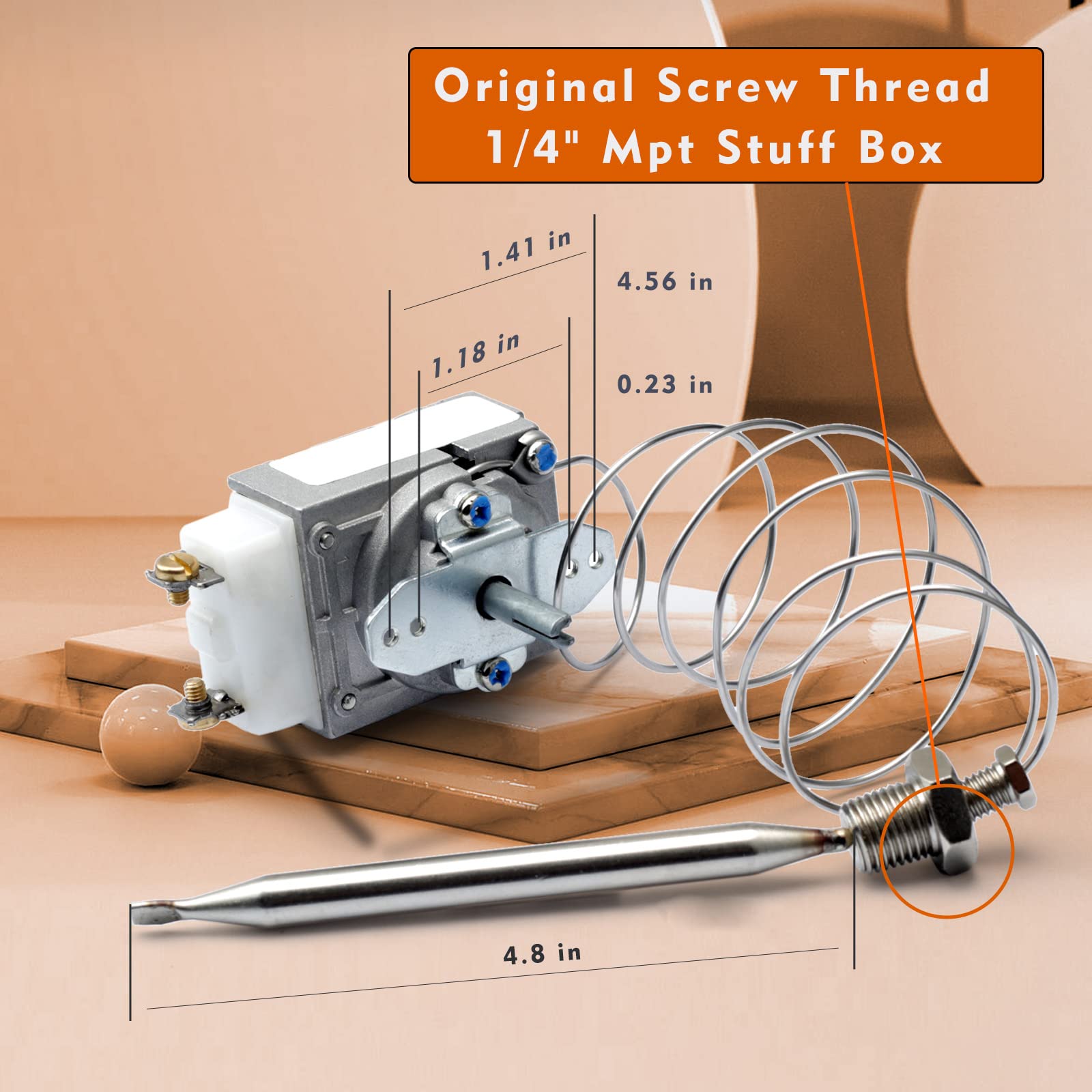 60125401 for Deep Fryer 1175 thermostat compatible with imperial fryer, 1/4