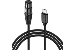 Fonestuff XLR to USB C USB C to XLR for Phone to Microphone XLR to USB Compatible with iPhone15 Series, Samsung, Tablet, Laptop and other Type C Device(6FT)