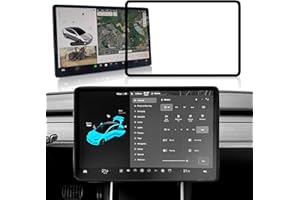 ONKENTET Screen Protector Frame Compatible with Tesla Model 3 Model Y 2024 2023 2022 2021 2020 2019 Screen Edge Protector Cover Center Console Decoration Interior Accessories (Black)