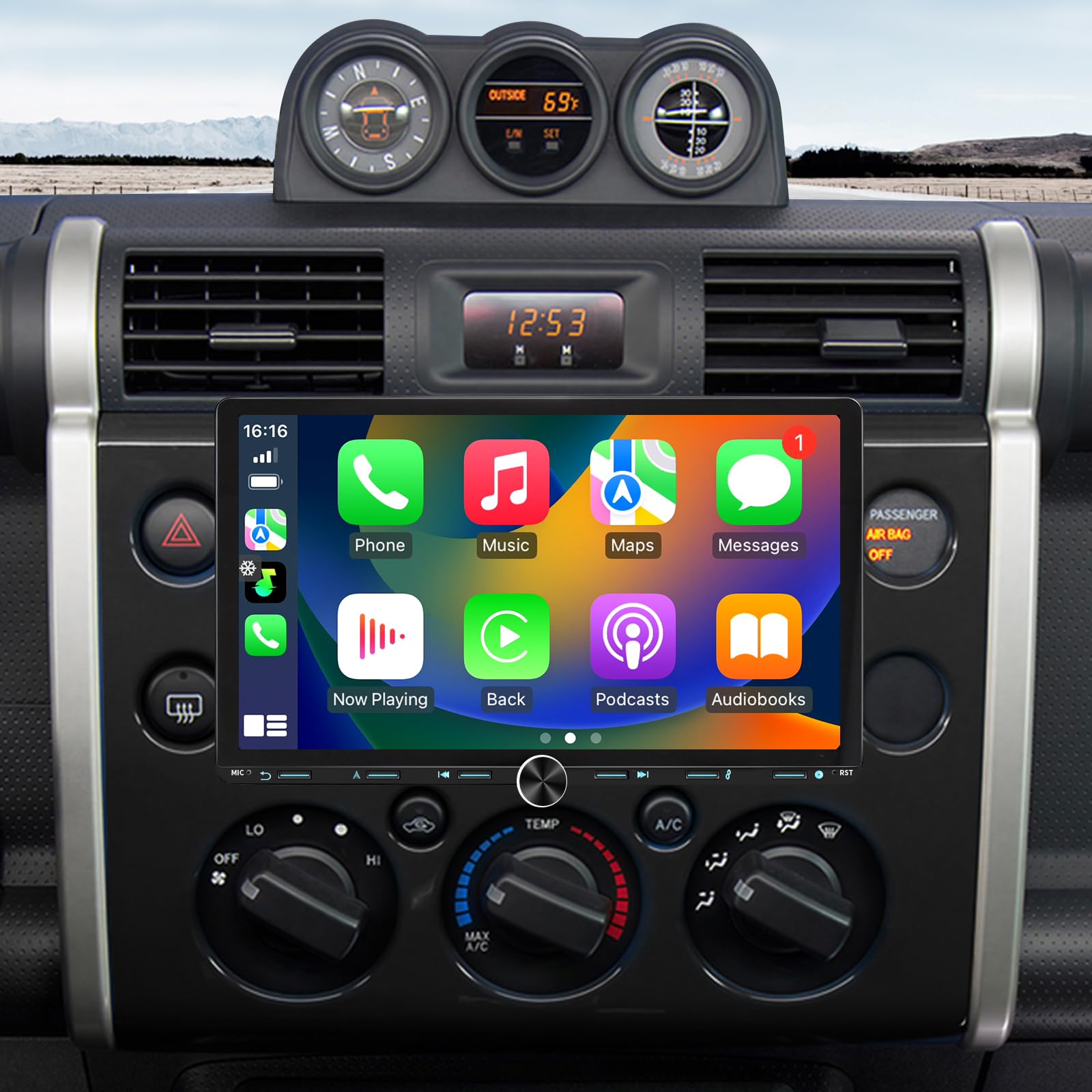Photo 1 of 8Core Car Stereo Radio for Toyota FJ Cruiser 2006-2020 Android 14 10.1 inch Touch Screen Wireless CarPlay & Android Auto Support GPS Navigation Bluetooth 4G WiFi DSP SWC FM/AM Radio Support JBL