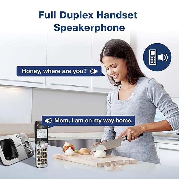 VTECH 3-HANDSET CORDLESS PHONE WITH ANSWERING MACHINE, WITH LARGE DISPLAY AND BIG BUTTONS CALLER ID, FULL-DUPLEX SPEAKERPHONE, LAST 10 NUMBER REDIAL, EASY TO USE VG232-3