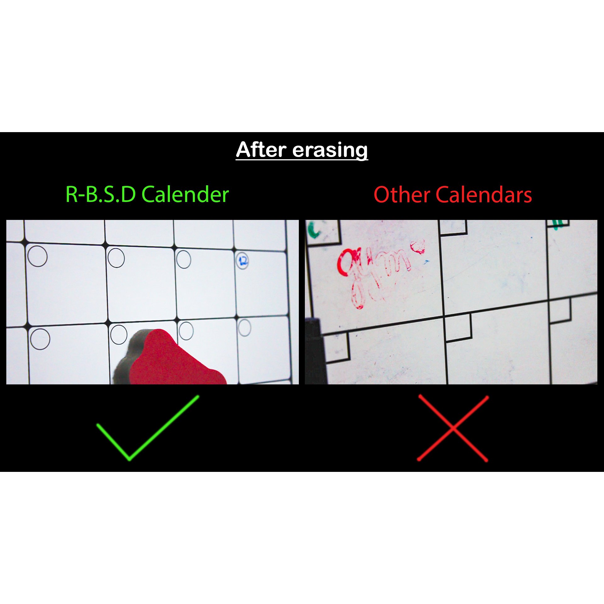 Smart Magnetic Dry Erase Calendar - Refrigerator Whiteboard Monthly Planner Will Organize Your Life to a Tee - 17\