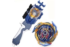 Konikiwa Battling Sparking String Launcher, Brave Valkyrie Top Burst Launcher Set, Left and Right Spin String Launcher Grip Compatible with All Bey Burst Series - Blue