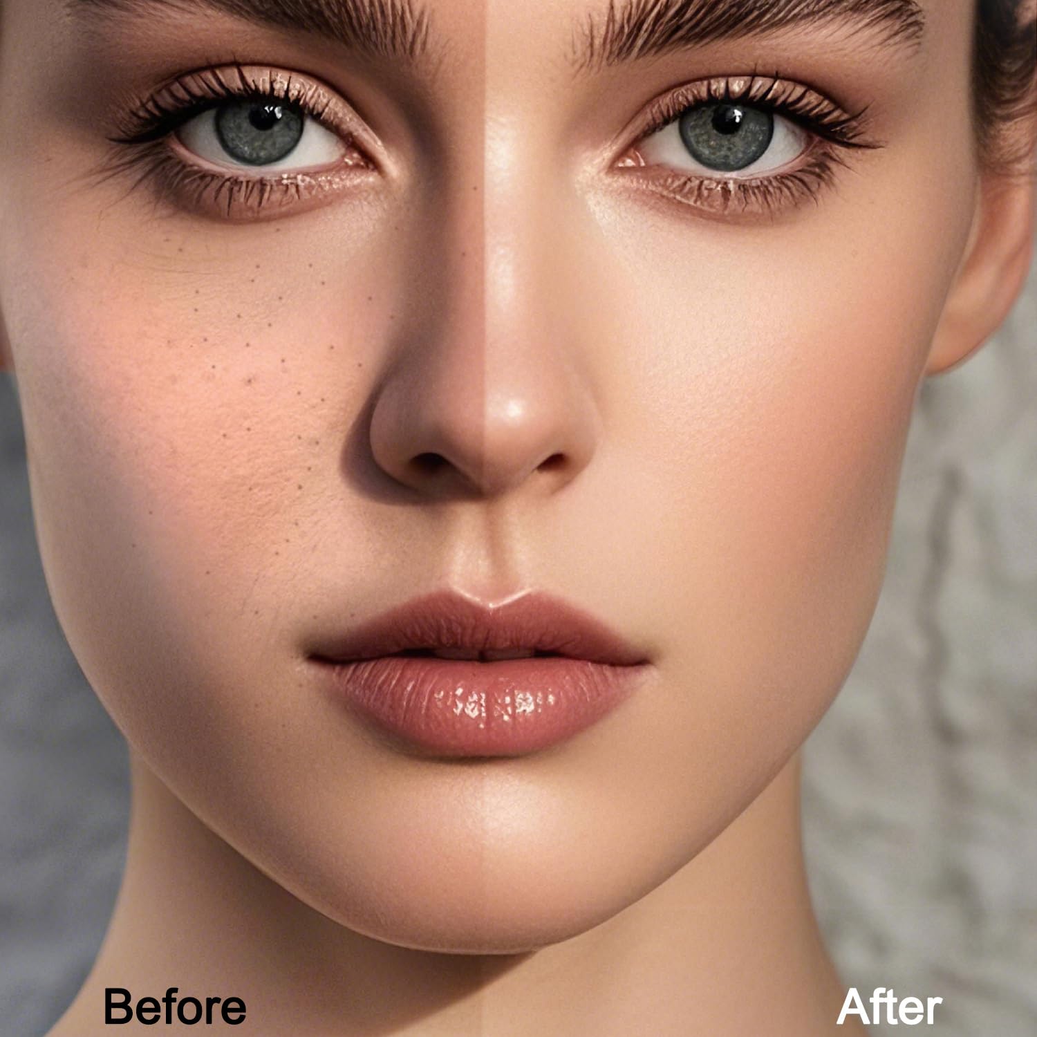 Real Perfection Makeup Sponge Set Blender Sponges, Latex-Free Beauty Makeup Sponges 7 pcs with 1 Travel Container Case for Blending Foundation Liquid Cream and Powder (Beige)