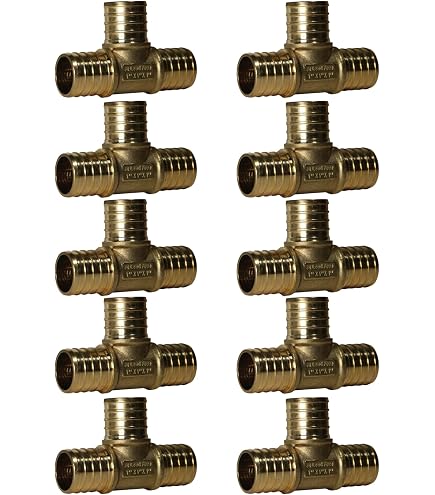 Pack Of 50) EFIELD Pex Barb Crimp 1/2 Inch Elbow Brass Plumbing Fittings For Pex
