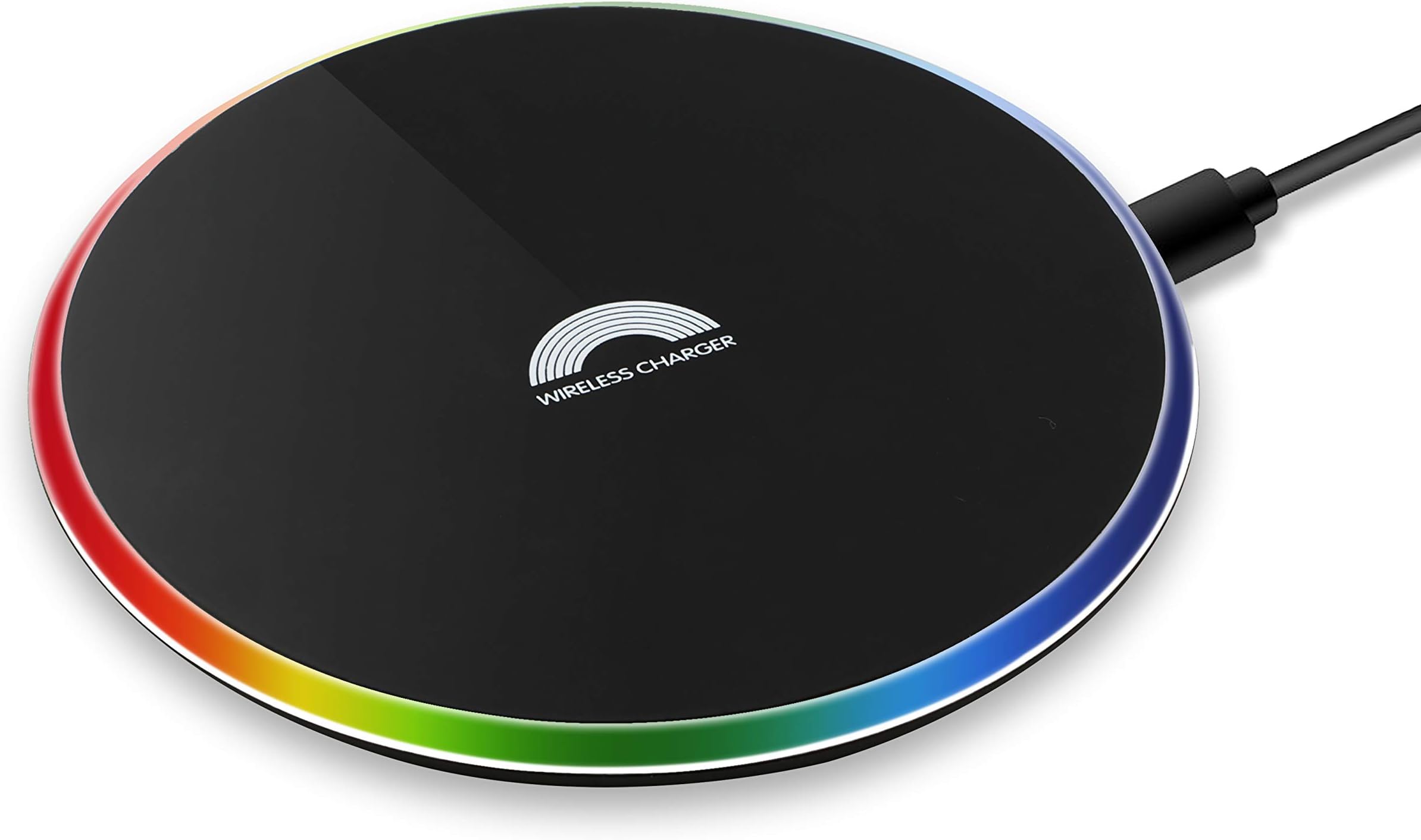 GenBasic Fast Wireless Charger 15W RGB Adaptive LED Ring for Samsung Note 9, Galaxy S10 Plus 12W, iPhone Xs Max/XR/X/8 Plus 7.5W