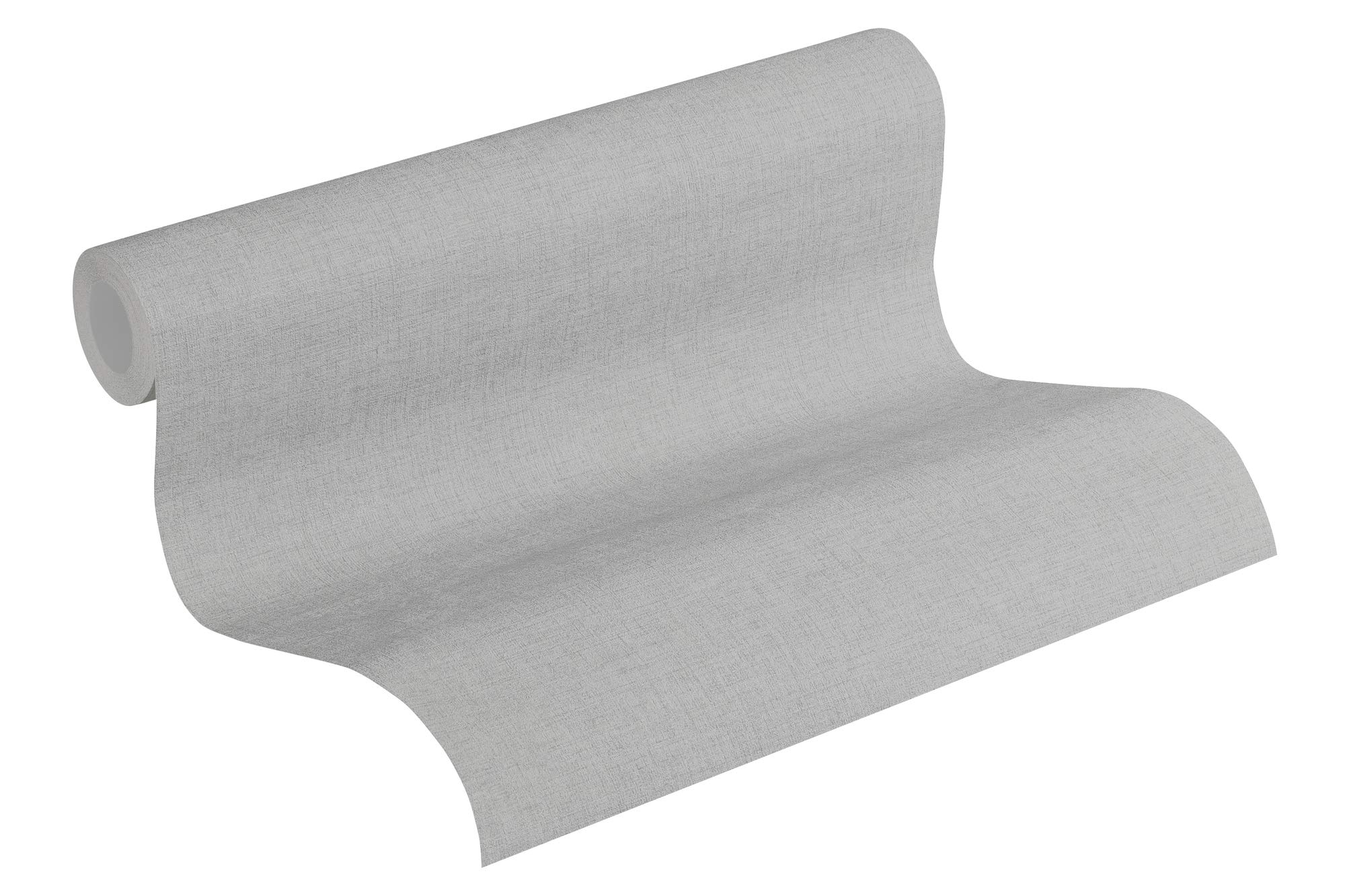 Livingwalls Plain Wallpaper Uni New Walls A.S. Création Non-Woven Wallpaper 10.05 m x 0.53 m Grey Made in Germany 374304 37430-4