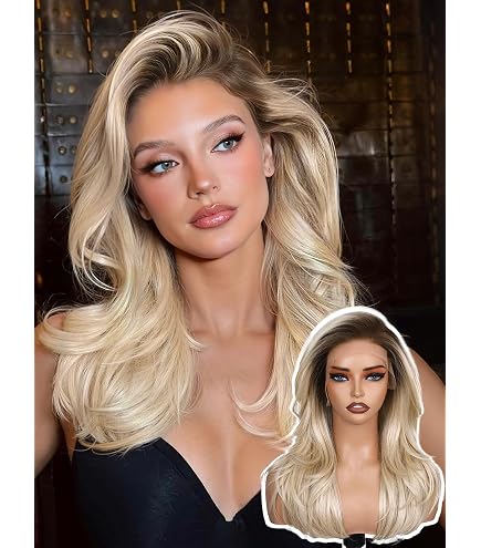 Amazon.com : Highlight Honey Blonde Glueless Wig 13x6  display picture 1