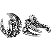 HZMAN Dragon Ear Cuff Earrings for Men Women Stainless Steel Gothic Punk No Piercing Dragon Claw Clip On Earring Cartilage Earring Jewelry Gift
