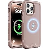 Follaroma for iPhone 14 Pro Max Case, Compatible with MagSafe, Heavy Duty Shockproof Protective Phone Case, Anti-Drop Protection, Dual Layer Magnetic Phone Cover for iPhone 14 Pro Max,6.7",Light Brown