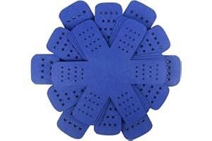 BYKITCHEN Pan Pot Protectors, Larger & Thicker Pan Protector with Stars, Set of 12 and 3 Different Sizes, Blue Pot Separator Pads for Stacking and Protecting Your Cookware
