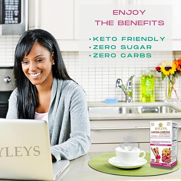 HYLEYS TEA GARCINIA CAMBOGIA GREEN TEA WITH POMEGRANATE FLAVOR – 25 TEA BAGS