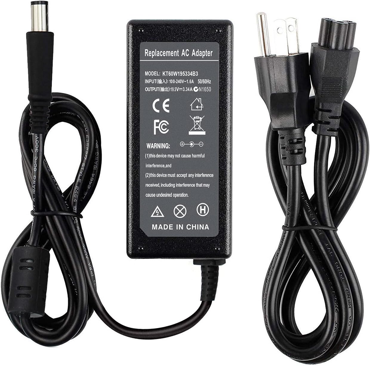 65W AC Adapter Compatible with Dell Chromebook 11 3180 3120 Latitude E6430 E6440 E7250 E5430 E5470 E7440 E7450 7480 PA-12 LA65NS2-01 Power Adapter Supply Cord
