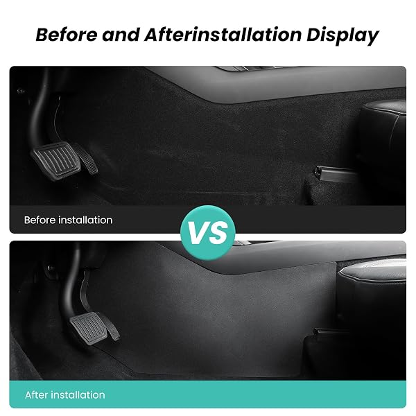 FROVED 2025 2026 MODEL Y JUNIPER CENTER CONSOLE ANTI-KICK PROTECTION MATS 5PCS TPE SUEDE PANEL PROTECTOR COVER OF CENTER CONSOLE FOR MODEL Y REFRESH JUNIPER (PREMIUM/PERFORMANCE)-NO FOR (STANDARD)