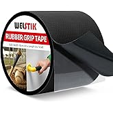 WELSTIK Rubber Grip Tape - 4" x 16.5ft Non-Slip Adhesive Handle Wrap for Tools,Bike Handlebars & Sports Equipment - Anti-Slip Safety Tape with High Density Rubber Material, Easy to Apply & Cut
