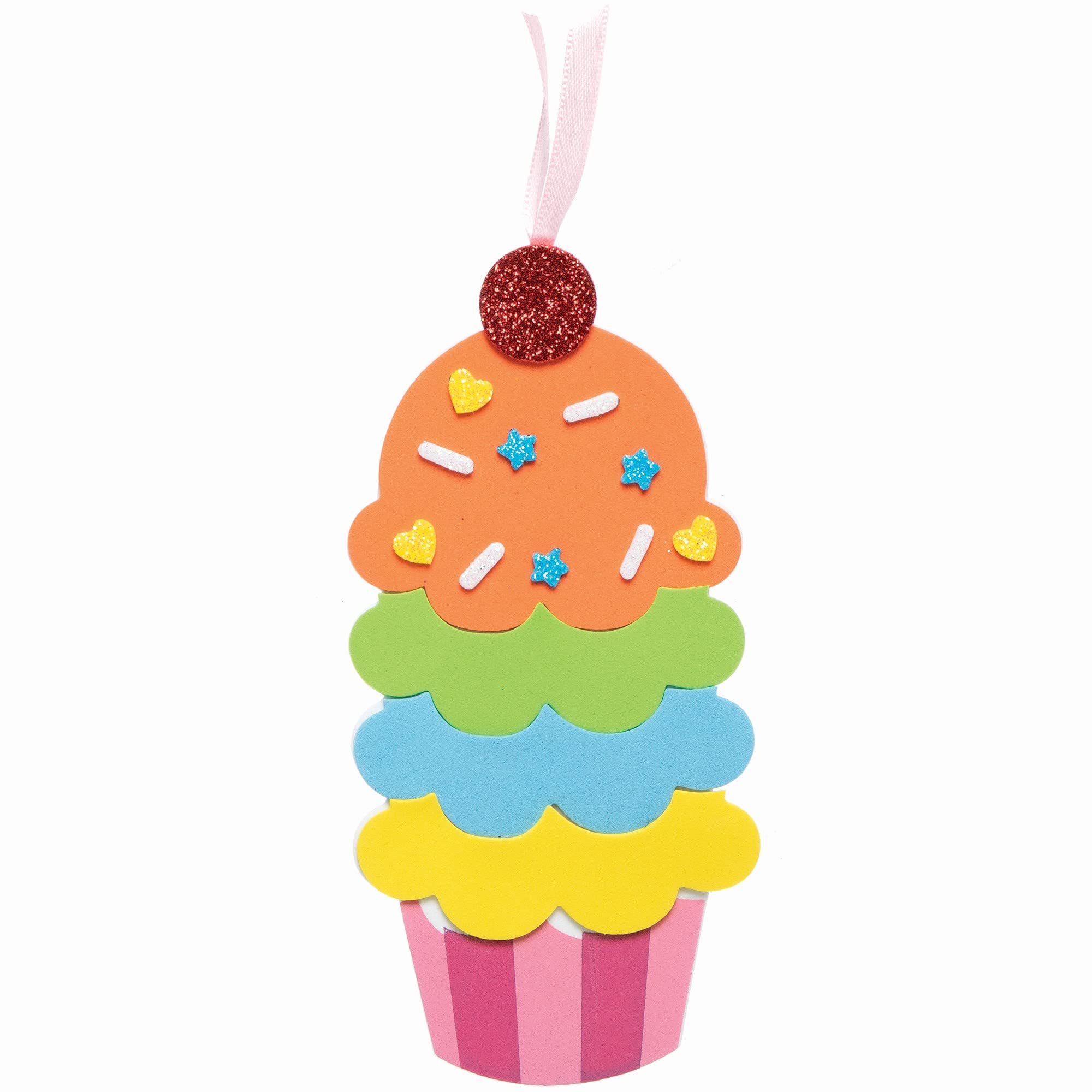 Baker Ross Cupcake Bookmark Kits - Pack of 6, Arts and Craft for Kids (FC422)