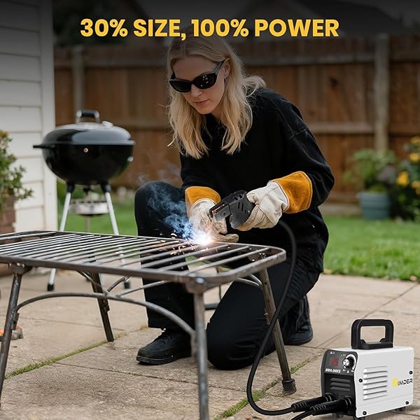 SSIMDER MINI STICK WELDER 110V 3.55LBS PORTABLE WELDING MACHINE IGBT INVERTER ARC WELDER FOR WORKSHOP OUTDOOR SUPPORTS E6013 E7018 RODS 1/16″ 1/8″