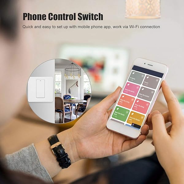 Smart Switch WiFi Button Control remoto Accesorios industriales compatibles con Amazon Alexa y para el control de voz de Google Home