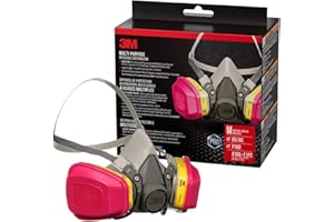 3m 62023ha1-c Half Facepiece Reusable Respirator All-in-one Kit, Multi-purpose, M (1 Mask and 1-pair Cartridges)