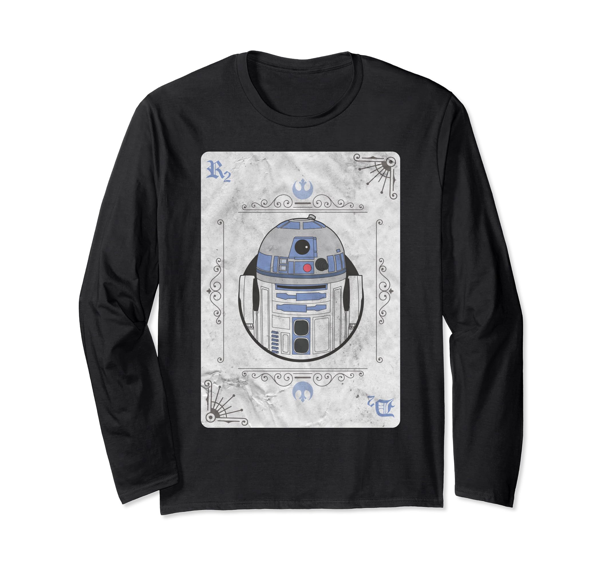 Star Wars R2-D2 Vintage Playing Card Style Long Sleeve T-Shirt