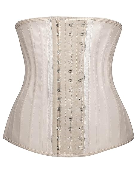 YIANNA Damen Latex Unterbrust Korsett Bauch Weg Body Shaper Waist Trainer Corsage