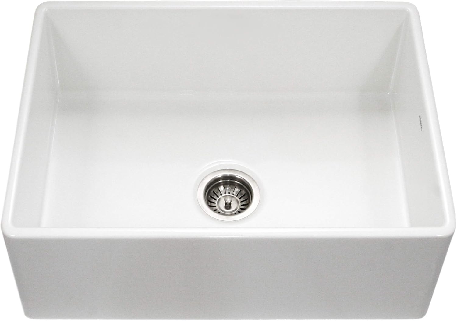 Houzer PTS-4100 WH Platus Series Apron-Front Fireclay Single Bowl Kitchen Sink, 30