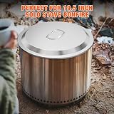 onlyfire 304 Stainless Steel Fire Pit Lid for Solo Stove 19.5" view 4