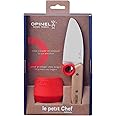 Opinel Le Petit Chef Knife Set, Chef Knife with Rounded Tip, Fingers Guard, For Children, Teaching Food Prep and Kitchen Safety, 2 Piece Set, Made in France