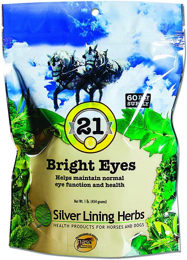 Silver Lining Herbs Bright Eyes - Supports Horse Eye Health - Maintains Normal Mineral Levels for Horse's Eyes - Natural Herbs Supporting Long Term Equine Eye Health - 1 lb Bag : Horse Nutritional Supplements And Remedies : Sports & Outdoors