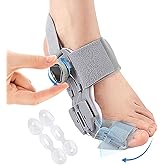 Pwithze Bunion Corrector for Women & Men, Adjustable Big Toe Straightener Splint with Non-Slip Silicone Pad, Orthopedic Brace for Pain Relief & Bunion Correction, Fits Left & Right Foot (1)