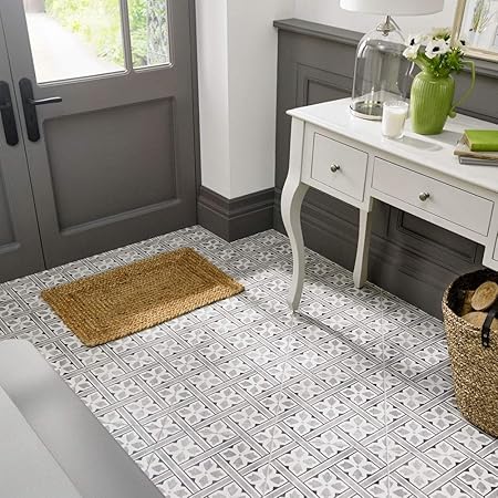 Mr Jones Charcoal Grey Laura Ashley Patterned Ceramic Floor