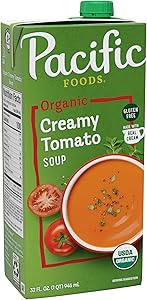 Pacific Foods Organic Creamy Tomato Soup, 32 oz Carton