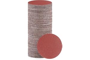 POTUINOM 100PCS 2 Inch Sanding Disc Sander Attachment Disc 240-Grit Hook and Loop Sandpaper Alumina Orbital Sander Pads for Polishing, Grinding, Woodworking