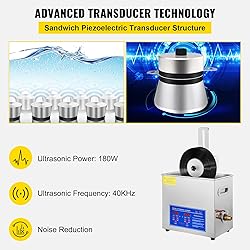 VEVOR 6L Ultrasonic Vinyl Cleaner, 7-12 Inch 8