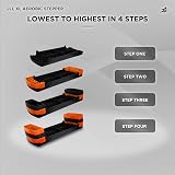 JLL Fitness Large Aerobic Step Platform 81x31x20cm Three Heights Blue view 7