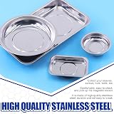 GLARKS 5Pc Magnetic Tool Tray Set Pickup Tool Round Square Socket Screw Nut view 5
