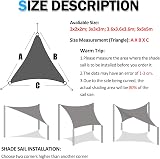 HEYOMART Sun Shade Sail 3x3x3 m Triangle Waterproof Outdoor Canopy Orange view 7