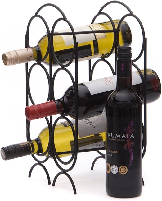 Quality 6 Bottle Metal Wine Rack Amazon.co.uk Kitchen & Home