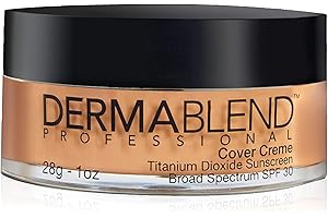 Dermablend Cover Crème Full Coverage Foundation Makeup, Hydrating Cream Concealer for Dark Circles and Blemishes, Maximum Coverage with Mineral Sunscreen SPF 30, 1 OZ