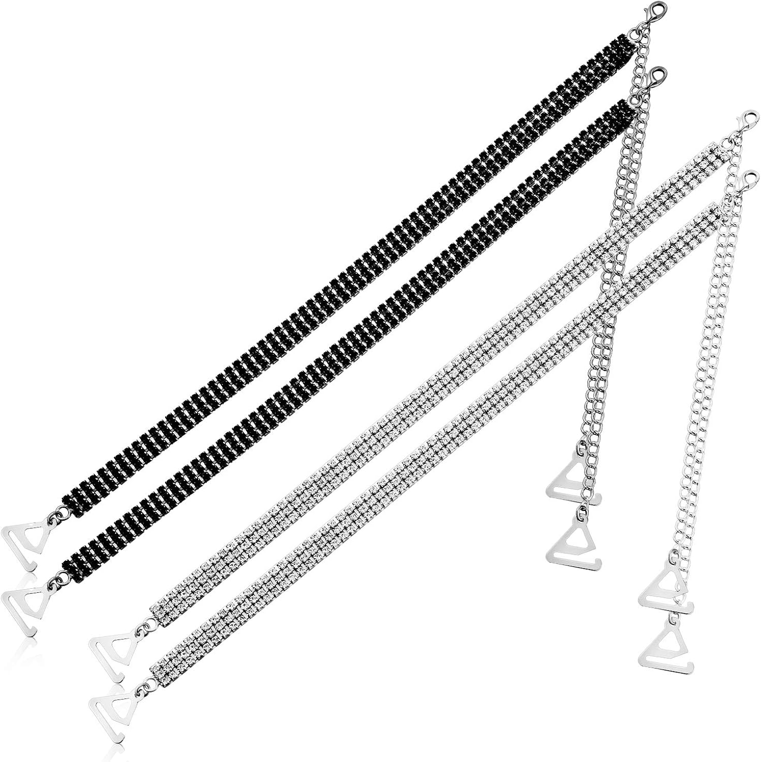 2 Pairs Rhinestone Bra Strap Adjustable Rhinestone Bra Invisible