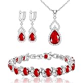 LMXXVJ Women Jewelry Set Platinum Plated Necklace Open Ring Earrings Bracelet Set,Birthday/Anniversary Mother’s Day Jewelry Gifts for Mom/Wife/Sister/Best Friend