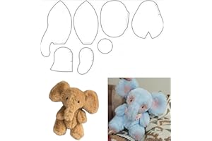 HENMANYE Memory Elephant Template Ruler Set, 7 Pc Memory Elephant Sewing Patterns Template, 2025 New Memory Elephant Patterns Template for Beginner Sewing, Keep Yours Memory (12inch)