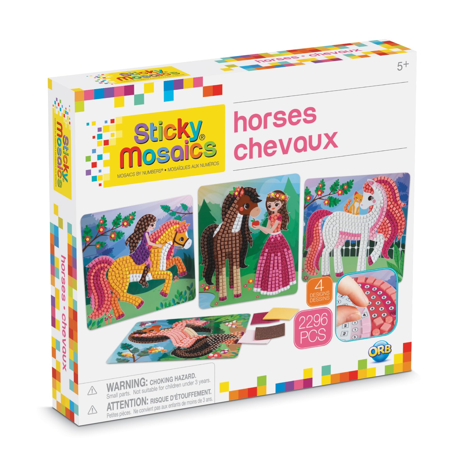 ORB 50993 Sticky Mosaics Horses, Multi