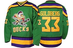 MESOSPERO Men's Mighty Ducks Jerseys 96 Charlie Conway Adam Banks Greg Goldberg Movie Hockey Jersey