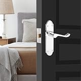 XFORT Tubular Latch Polished Chrome 65mm 2 Pack Internal Doors view 5
