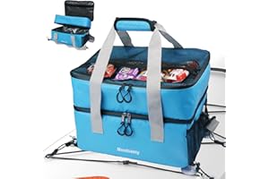 Meodoassy Paddle Board Cooler Waterproof,26L SUP Paddleboard Cooler Deck Bag fits 42 Cans,2 Compartments Paddle Board Accessories for Kayaking,Beach, Camping(Blue)