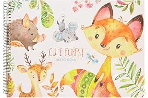 MEMX Sketch Book for Kids, 8”X11.5” 100 Pages(110gsm), Spiral Bound Artist Sketch Pad, Durable Acid Free Sketchbook for Painting, Sketching or Doodling, Best Gifts for Drawing Boys and Girls, White