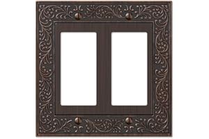 Amerelle AmerTac 43RRVB 2 Rocker-GFCI English Garden Wallplate, Aged Bronze