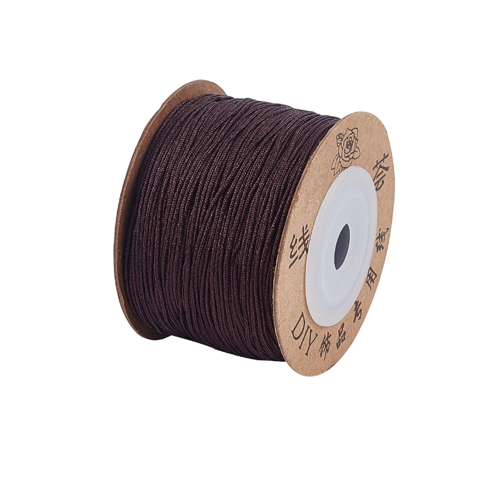 UNICRAFTALE About 100m/roll 0.8mm Nylon Thread Cord Chinese Knotting Cord Coconut Brown Thread Beading Thread Bead Cord for DIY Jewelry Bracelets Craft Making