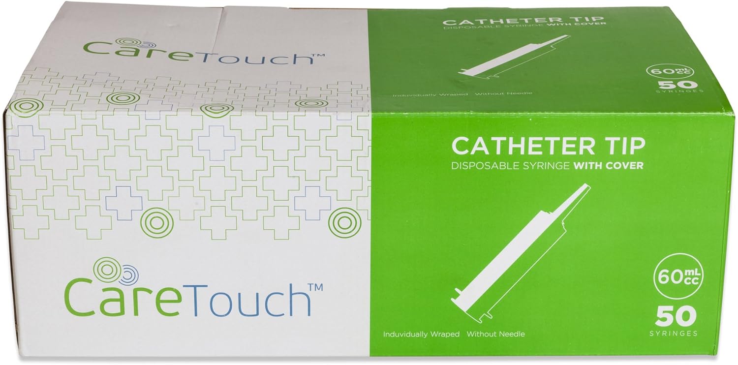 60mL Catheter Tip Syringe, 50 Large Syringes – Disposable and Individually Wrapped, Great for Medicine and Home Care: Health & Personal Care